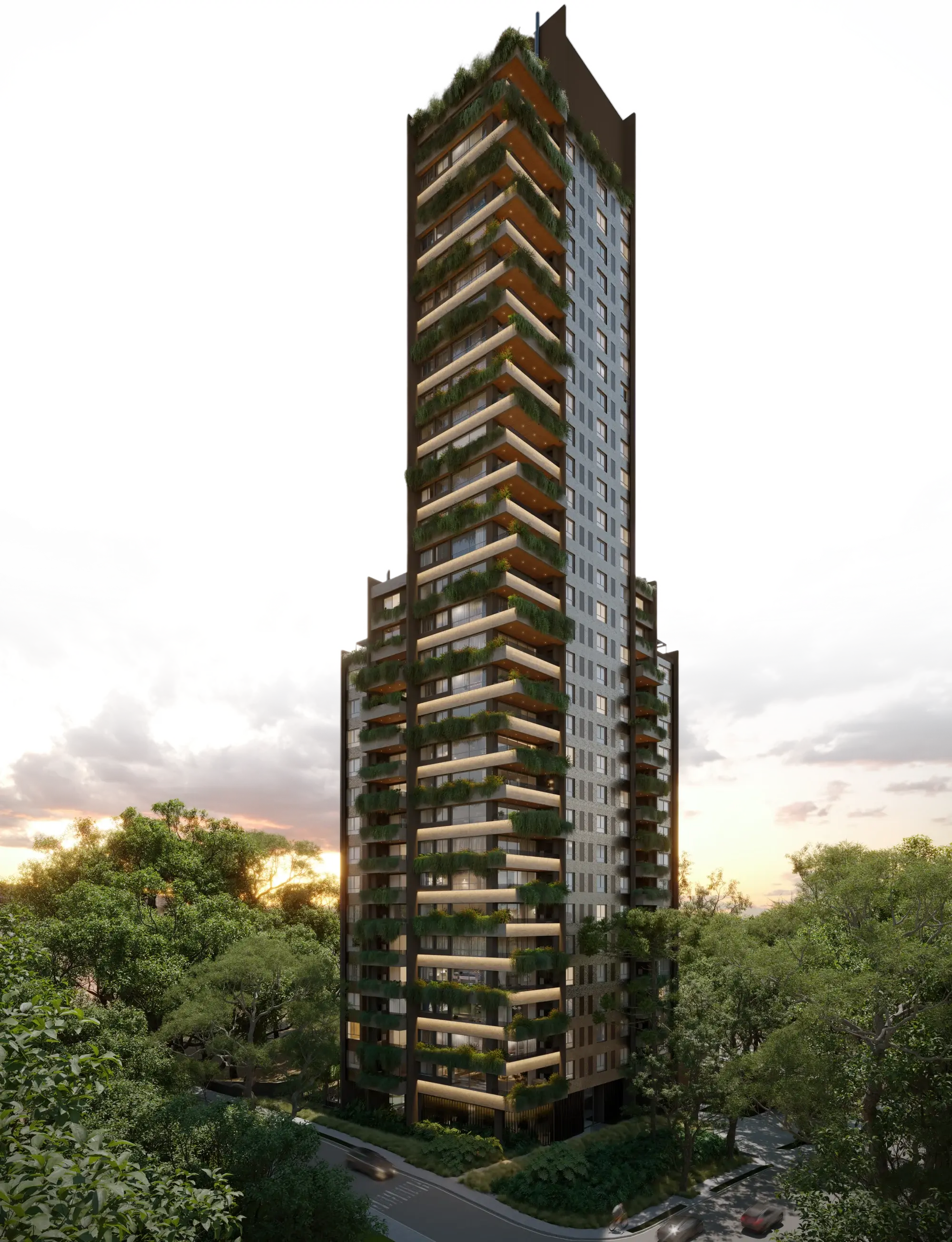 Casa Jobim – torre de 32 andares com varandas ajardinadas